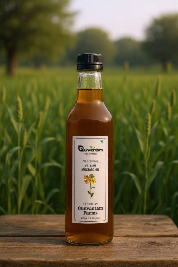 gunvantam farms kachi ghani yellow mustard oil