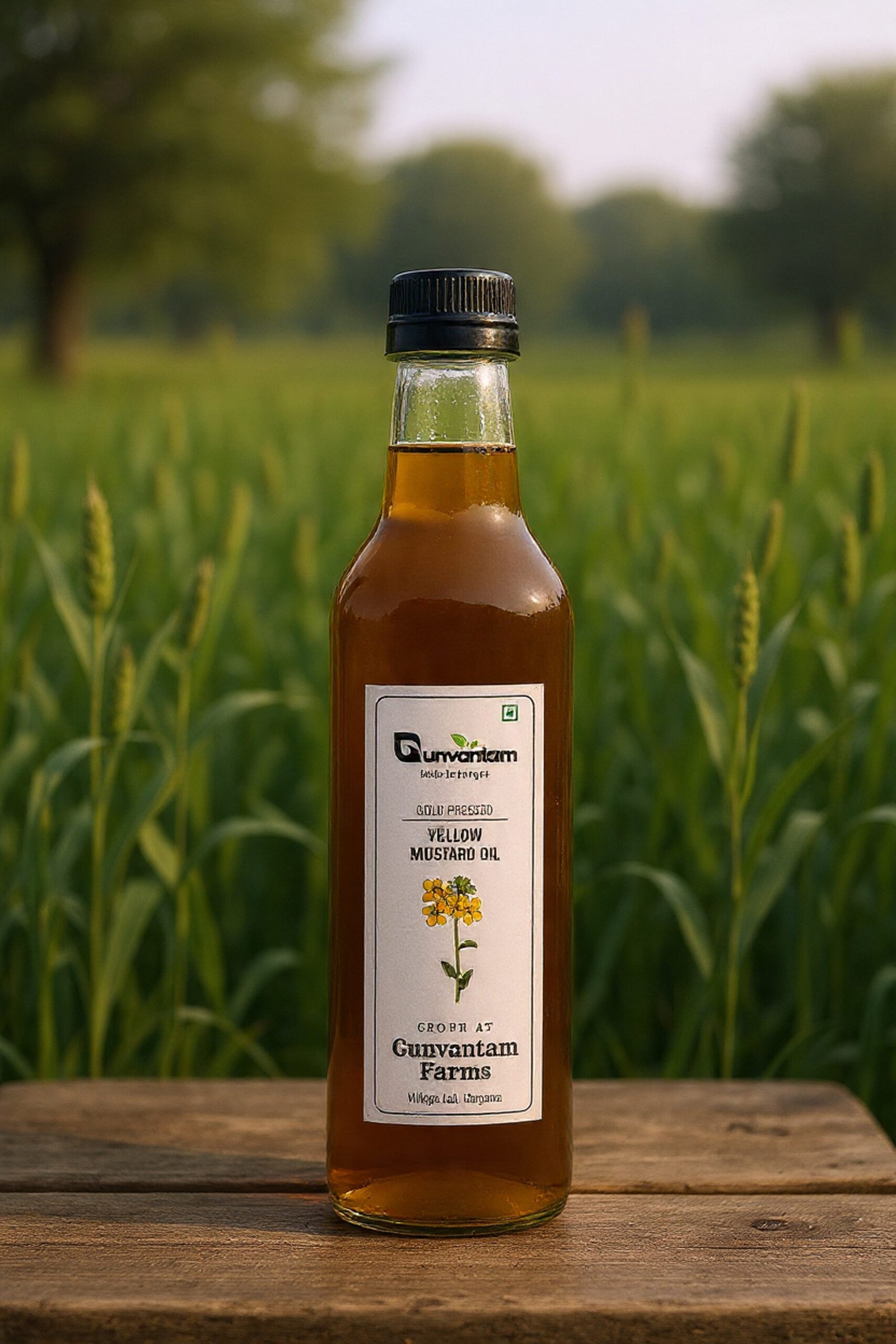 Gunvantam Farms Kachi Ghani Yellow Mustard Oil