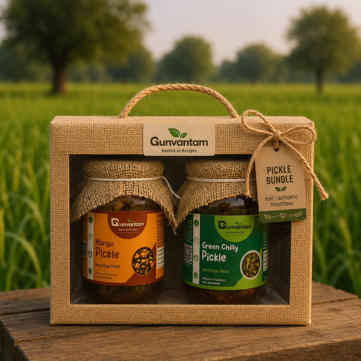 Home mango & green chilly pickle bundle